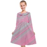 Turquoise and Pink Striped Kids  Midi Sailor Dress