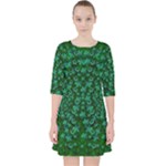 Leaf Forest And Blue Flowers In Peace Pocket Dress