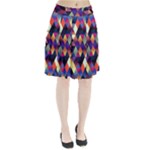 Colorful Geometric  Pleated Skirt