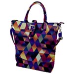 Colorful Geometric  Buckle Top Tote Bag