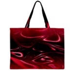 Crimson Red Black Swirl Zipper Mini Tote Bag