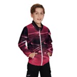 Crimson Red Black Swirl Kids  Windbreaker