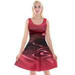 Crimson Red Black Swirl Reversible Velvet Sleeveless Dress