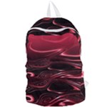 Crimson Red Black Swirl Foldable Lightweight Backpack