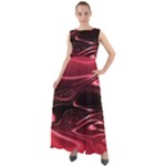 Crimson Red Black Swirl Chiffon Mesh Boho Maxi Dress