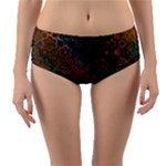 Boho Floral Pattern Reversible Mid-Waist Bikini Bottoms