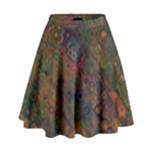 Boho Floral Pattern High Waist Skirt