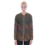 Boho Floral Pattern Womens Long Sleeve Shirt