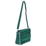 Biscay Green Ombre Shoulder Bag with Back Zipper