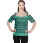 Biscay Green Ombre Cutout Shoulder Tee