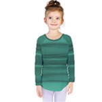 Biscay Green Ombre Kids  Long Sleeve Tee