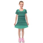 Biscay Green Ombre Kids  Short Sleeve Velvet Dress