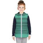 Biscay Green Ombre Kids  Hooded Puffer Vest