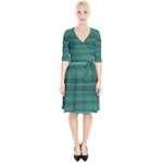 Biscay Green Ombre Wrap Up Cocktail Dress