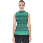 Biscay Green Ombre Mock Neck Shell Top