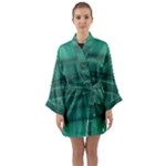 Biscay Green Ombre Long Sleeve Satin Kimono