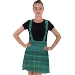 Biscay Green Ombre Velvet Suspender Skater Skirt