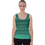 Biscay Green Ombre Velvet Tank Top