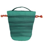 Biscay Green Ombre Drawstring Bucket Bag