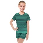 Biscay Green Ombre Kids  Mesh Tee and Shorts Set