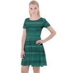 Biscay Green Ombre Cap Sleeve Velour Dress 