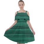 Biscay Green Ombre Cut Out Shoulders Chiffon Dress