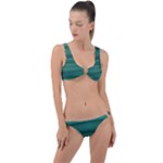 Biscay Green Ombre Ring Detail Crop Bikini Set