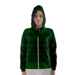 Emerald Green Ombre Women s Hooded Windbreaker