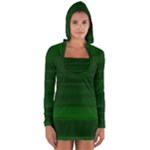 Emerald Green Ombre Long Sleeve Hooded T-shirt