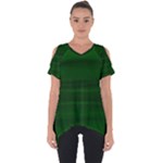 Emerald Green Ombre Cut Out Side Drop Tee