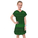 Emerald Green Ombre Kids  Drop Waist Dress