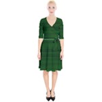 Emerald Green Ombre Wrap Up Cocktail Dress