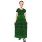 Emerald Green Ombre Kids  Short Sleeve Maxi Dress