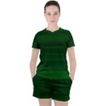 Emerald Green Ombre Women s Tee and Shorts Set