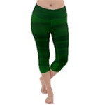 Emerald Green Ombre Lightweight Velour Capri Yoga Leggings