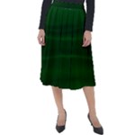 Emerald Green Ombre Classic Velour Midi Skirt 