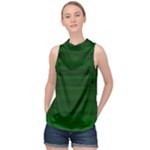 Emerald Green Ombre High Neck Satin Top