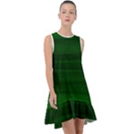 Emerald Green Ombre Frill Swing Dress