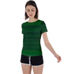 Emerald Green Ombre Back Circle Cutout Sports Tee