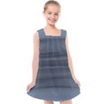 Faded Denim Blue Grey Ombre Kids  Cross Back Dress