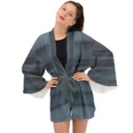 Faded Denim Blue Grey Ombre Long Sleeve Kimono