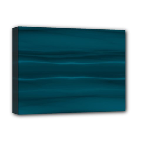 Teal Blue Ombre Deluxe Canvas 16  x 12  (Stretched)  from ArtsNow.com
