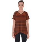 Cinnamon and Rust Ombre Cut Out Side Drop Tee