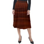 Cinnamon and Rust Ombre Classic Velour Midi Skirt 