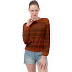 Cinnamon and Rust Ombre Banded Bottom Chiffon Top