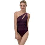 Burgundy Wine Ombre To One Side Swimsuit