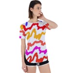 Multicolored Scribble Abstract Pattern Perpetual Short Sleeve T-Shirt