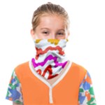 Multicolored Scribble Abstract Pattern Face Covering Bandana (Kids)