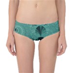 Biscay Green Black Spirals Classic Bikini Bottoms