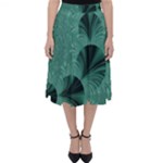 Biscay Green Black Spirals Classic Midi Skirt